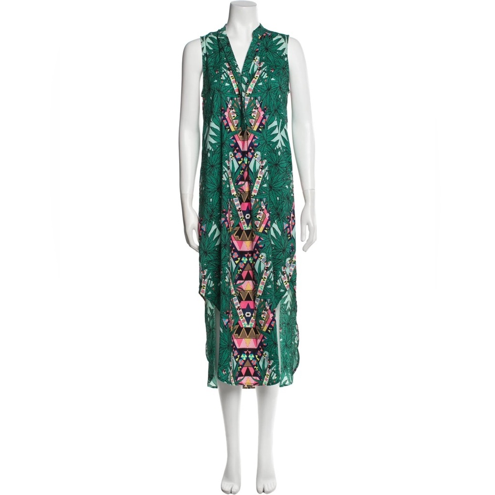 Mara Hoffman Marister Green Printed Midi Dress